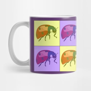 Ladybug Pop Art - Purple and Yellow Mug